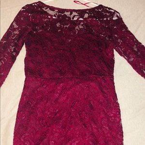 Red/maroon body con dress